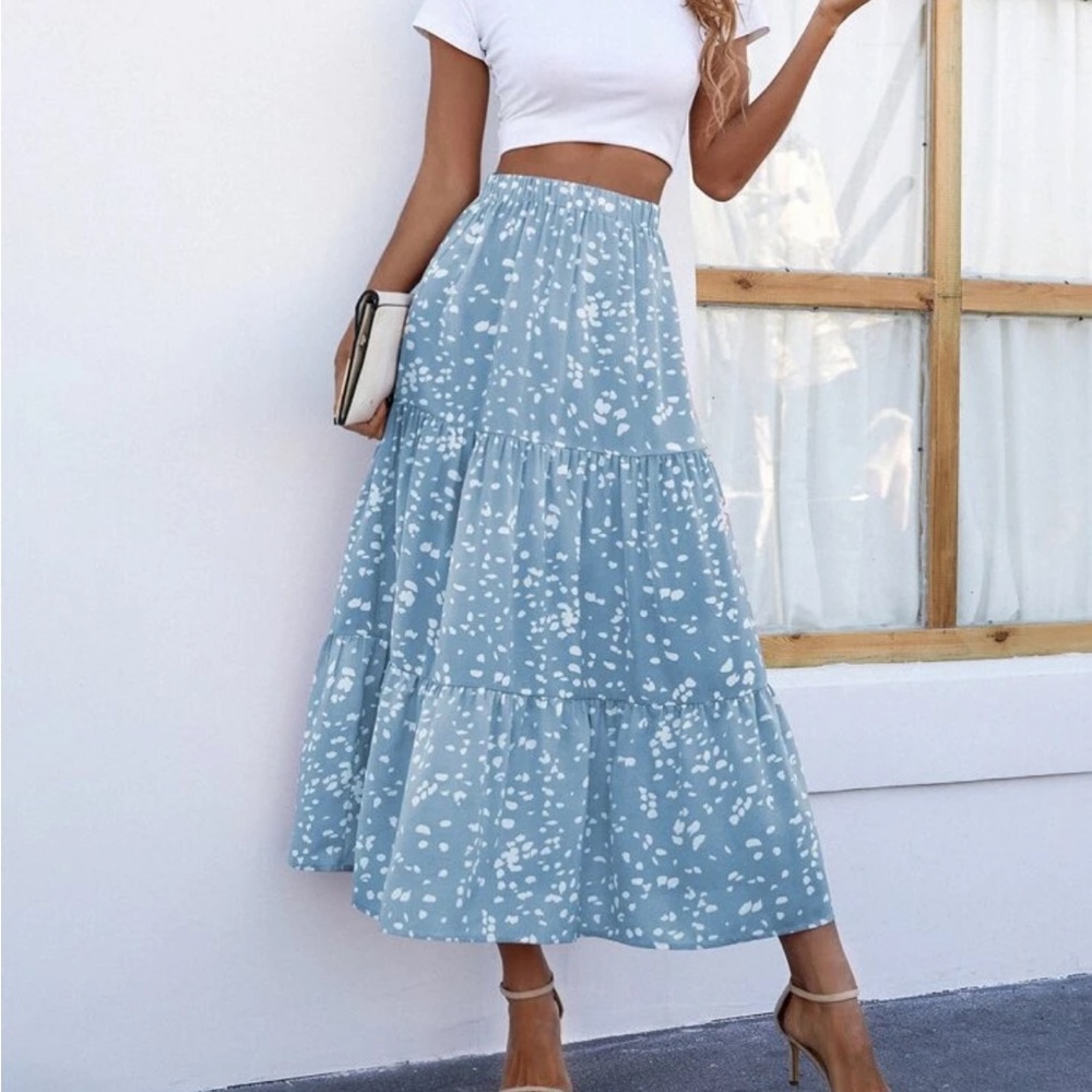 Blue Floral Women's Skirt